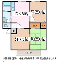 サンビレッジ石芝Ａの物件間取画像